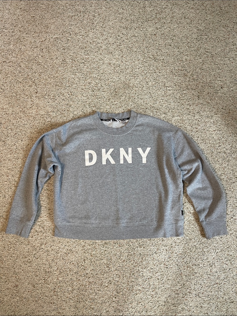 DKNY Sport Gray Crewneck Sweatshirt with White Logo